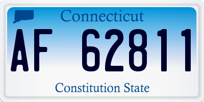 CT license plate AF62811