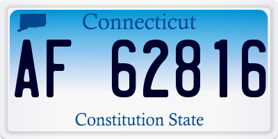 CT license plate AF62816