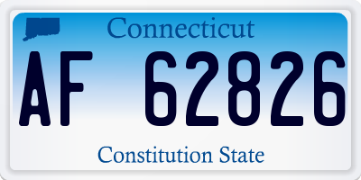CT license plate AF62826