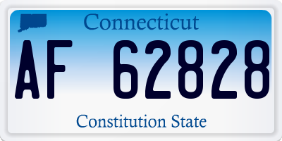 CT license plate AF62828