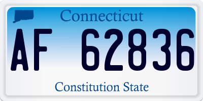CT license plate AF62836
