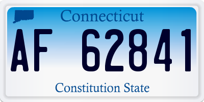 CT license plate AF62841