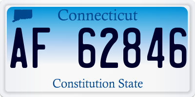 CT license plate AF62846