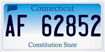 CT license plate AF62852