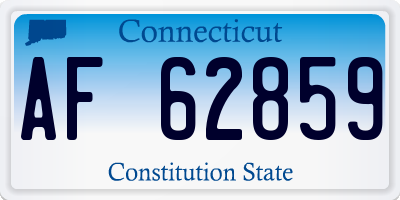 CT license plate AF62859