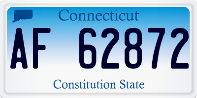 CT license plate AF62872