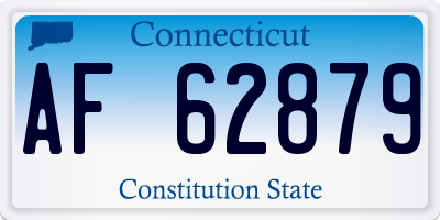 CT license plate AF62879
