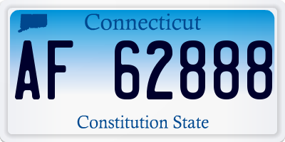 CT license plate AF62888
