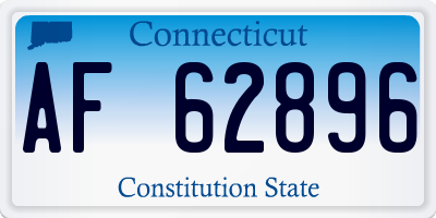 CT license plate AF62896