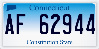 CT license plate AF62944