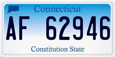 CT license plate AF62946