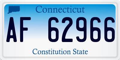 CT license plate AF62966