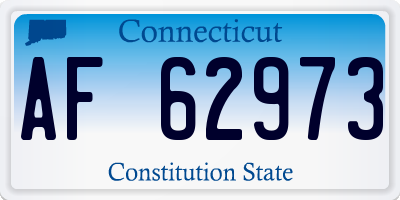 CT license plate AF62973
