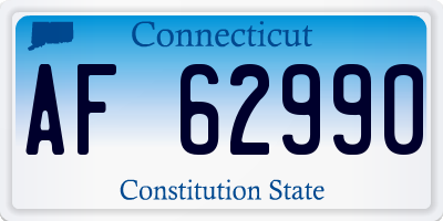 CT license plate AF62990