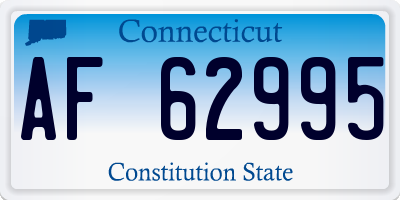 CT license plate AF62995