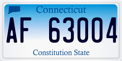 CT license plate AF63004