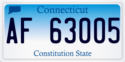 CT license plate AF63005