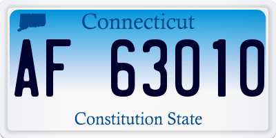 CT license plate AF63010