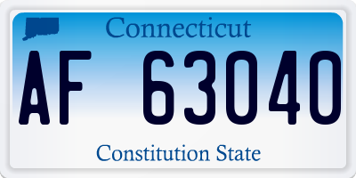 CT license plate AF63040