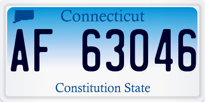 CT license plate AF63046