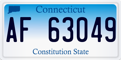 CT license plate AF63049