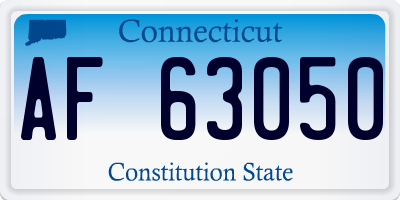 CT license plate AF63050