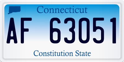 CT license plate AF63051