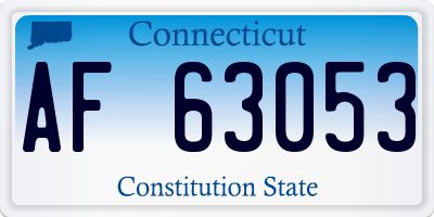 CT license plate AF63053