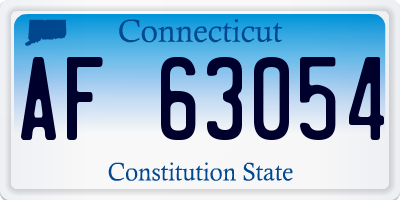 CT license plate AF63054