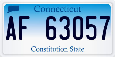 CT license plate AF63057