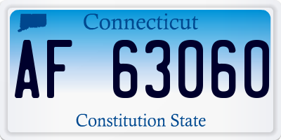 CT license plate AF63060
