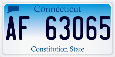 CT license plate AF63065
