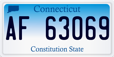 CT license plate AF63069
