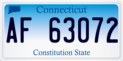 CT license plate AF63072
