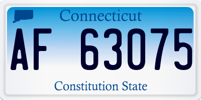 CT license plate AF63075