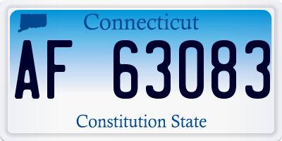 CT license plate AF63083