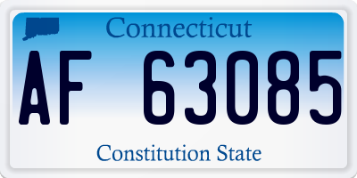 CT license plate AF63085