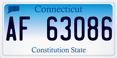 CT license plate AF63086