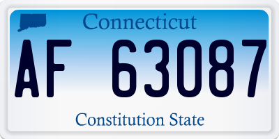 CT license plate AF63087
