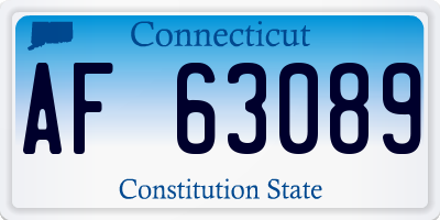 CT license plate AF63089