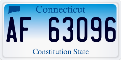 CT license plate AF63096