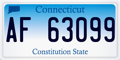 CT license plate AF63099