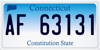 CT license plate AF63131