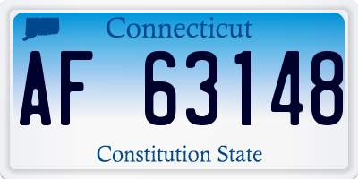 CT license plate AF63148