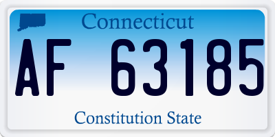 CT license plate AF63185