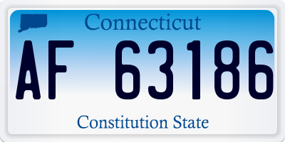 CT license plate AF63186