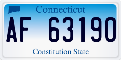 CT license plate AF63190