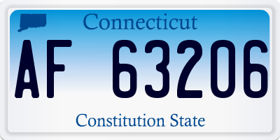 CT license plate AF63206