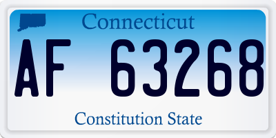 CT license plate AF63268