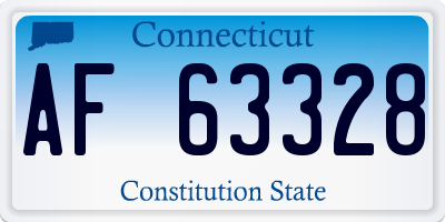 CT license plate AF63328